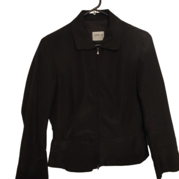 Armani Collezioni thin blazer style zipup - Picture 2 of 4